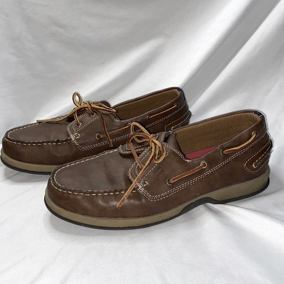 Other - TOMMY Hilfiger Slip On Leather Boat Shoes